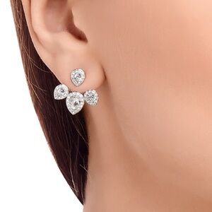 Swarovski Silver and White Crystal Earrings